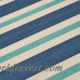 Highland Dunes Gilmartin Striped Blue Indoor/Outdoor Area Rug FOME6994